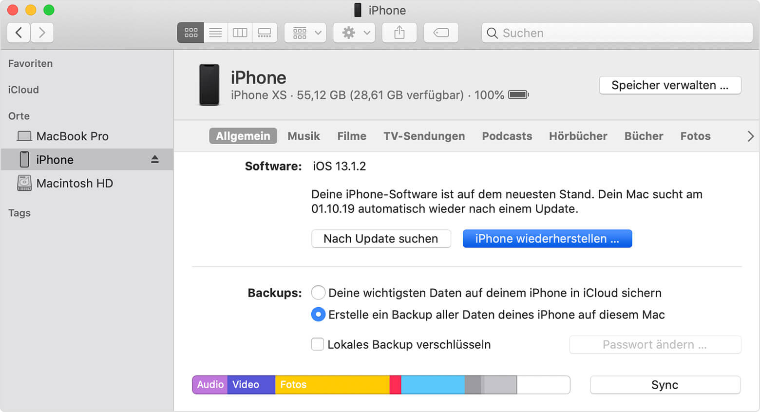 Gesperrten iPhone Bildschirm mit iTunes öffnen - Schritt 3.