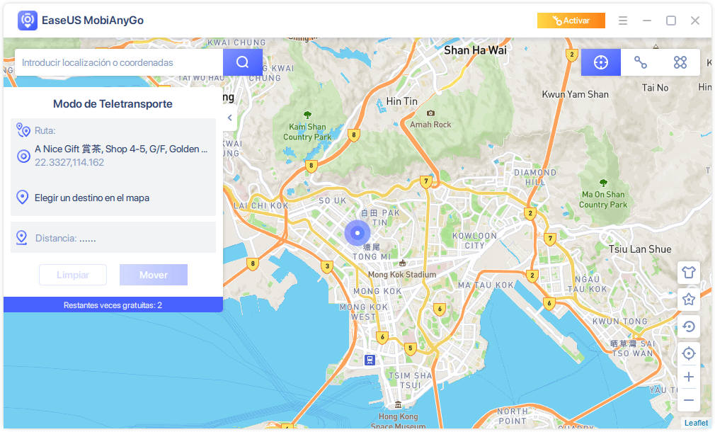 Desplazarse al lugar de destino