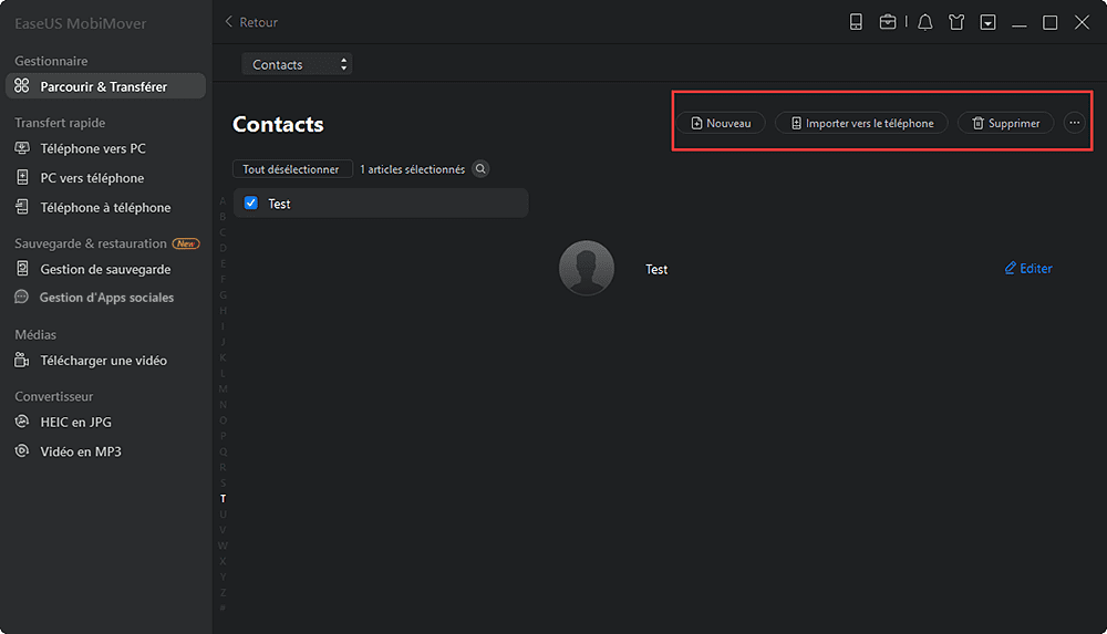 sélectionner des articles