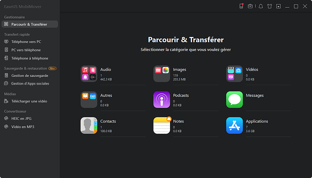 Comment transférer des données d'un iPhone à l'autre - Étape 1 