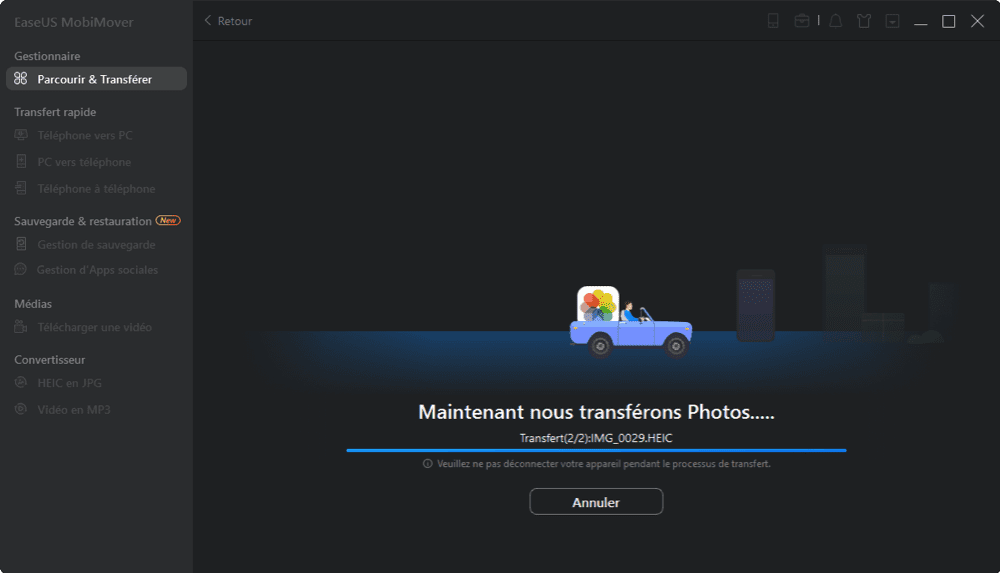 Comment transférer des photos d'un iPhone à un autre - Étape 3