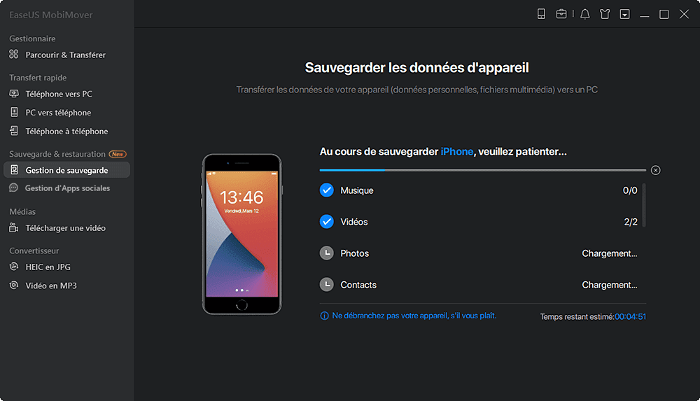 comment sauvegarder l'iPhone sur le PC - étape 3