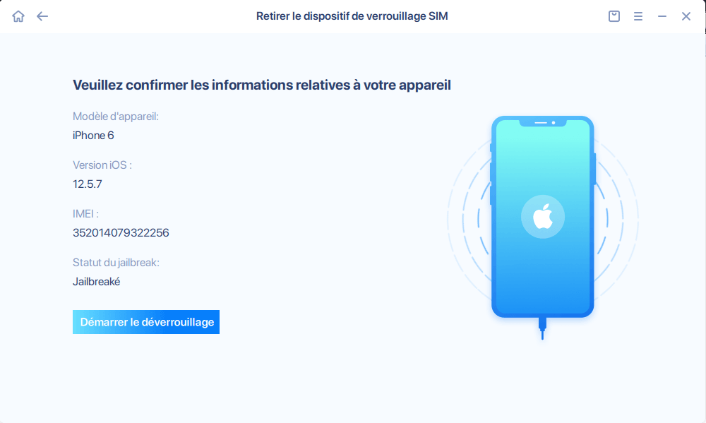 Retirer la carte SIM - Étape 3