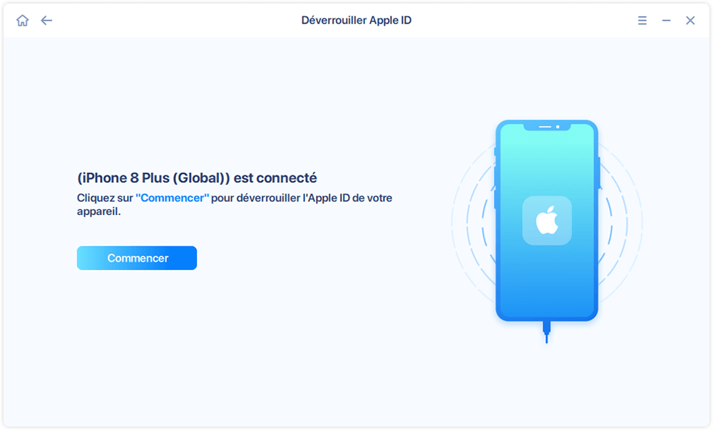 Supprimer l'Apple ID - Étape 2