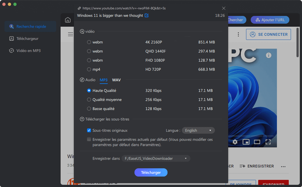 Télécharger vidéo youtube - 3