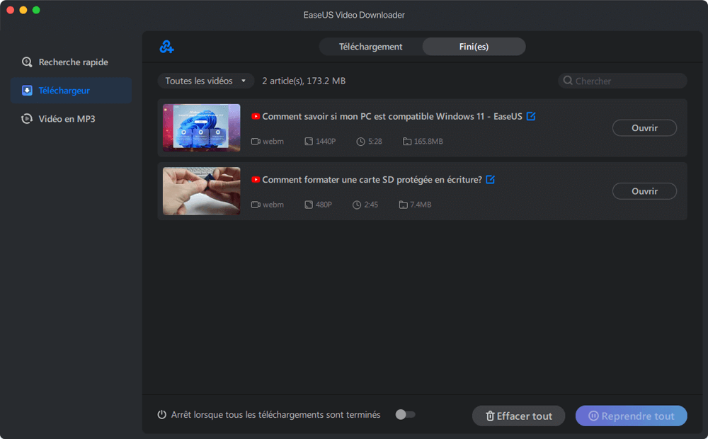 téléchargeur vidéo Easeus