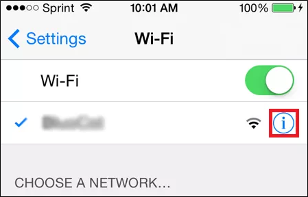 vérifier les paramètres réseau de l'iPhone