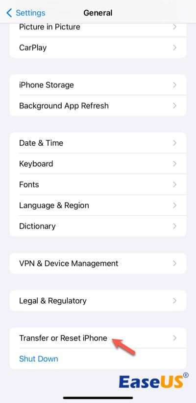 transfer or reset iphone