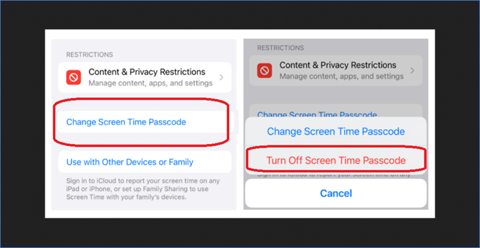 Turn Off Screen Time Passcode