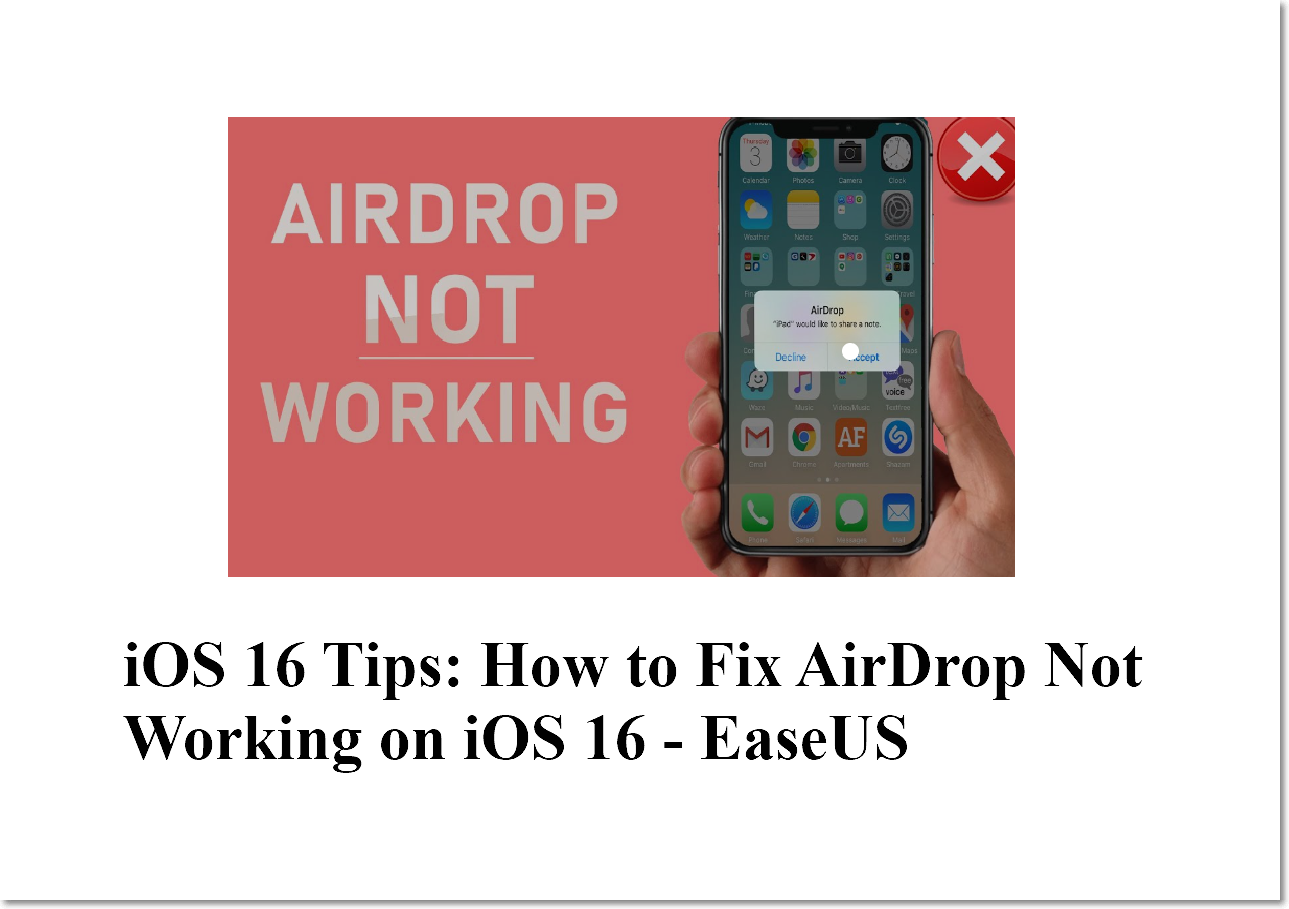 ios 16 airdrop not working