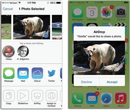 AirDrop fotos de iPhone a iPad
