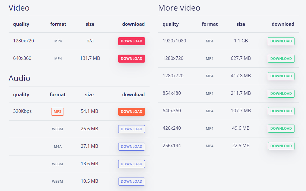 Choisissez le format vidéo