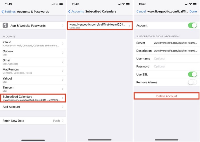 How to Delete Subscribed Calendars on iPhone in iOS 12/13/14 EaseUS