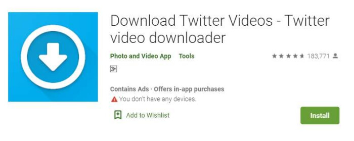 Download Twitter Videos - GIF for Android - Free App Download