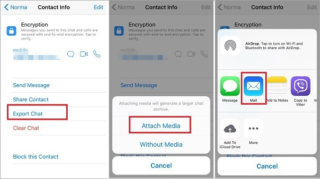 whatsapp chat backup iphone