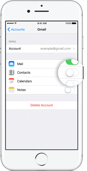 How to transfer contacts from iPhone to Android via Google account