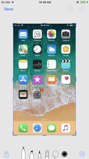 Cómo hacer una captura de pantalla (screenshot), Apple iPhone 8 Plus