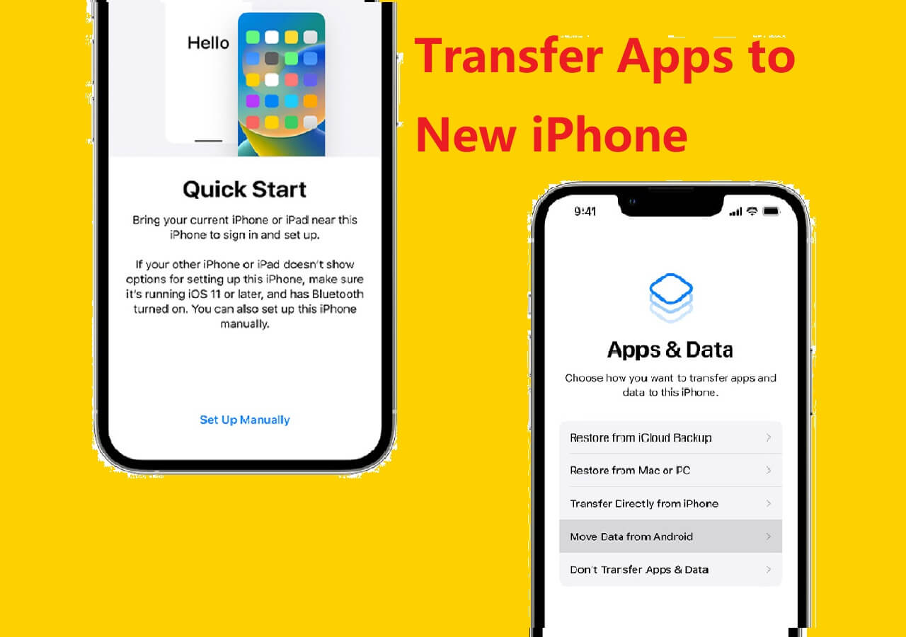 Can I transfer apps and data later on my iPhone?