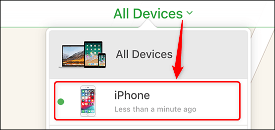 all devices in find my iphone