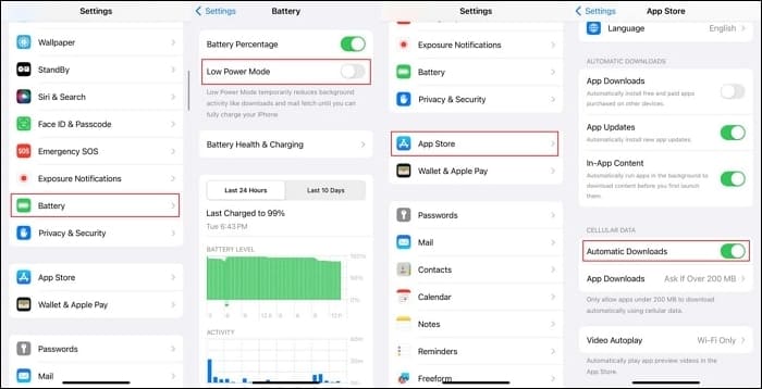ativar downloads automáticos