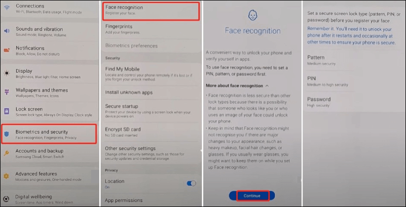 ignorar o pino de verificação após a redefinição de fábrica sem computador