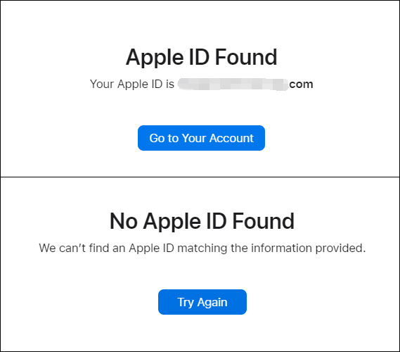 no apple id found