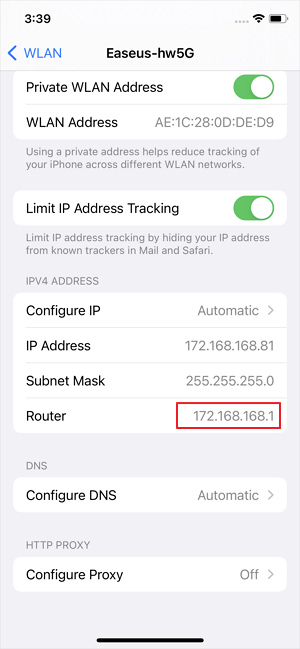 Hvordan finne Wi-Fi-passord på iPhone 11 via en nettleser