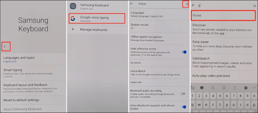 digitação por voz do Google