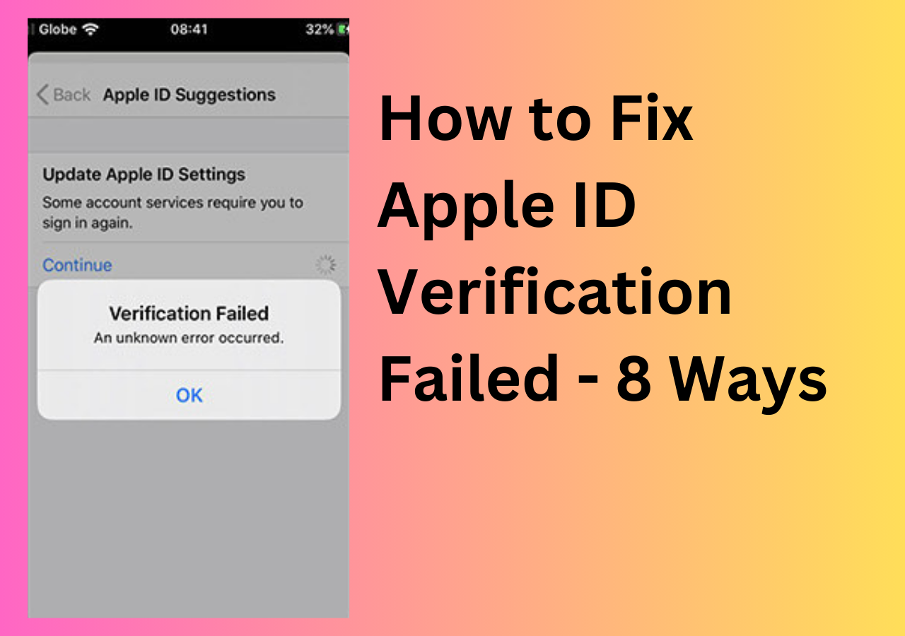 How To Fix Apple ID Verification Failed - 8 Ways