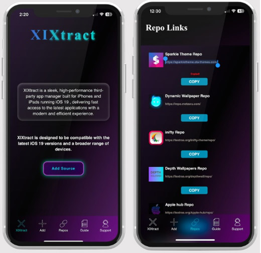 install XIXtract on iphone