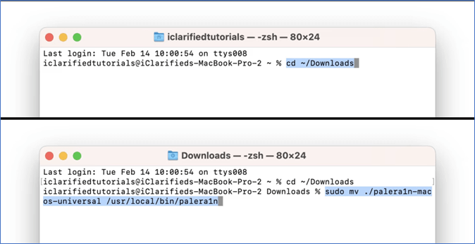 Digite a senha se solicitado