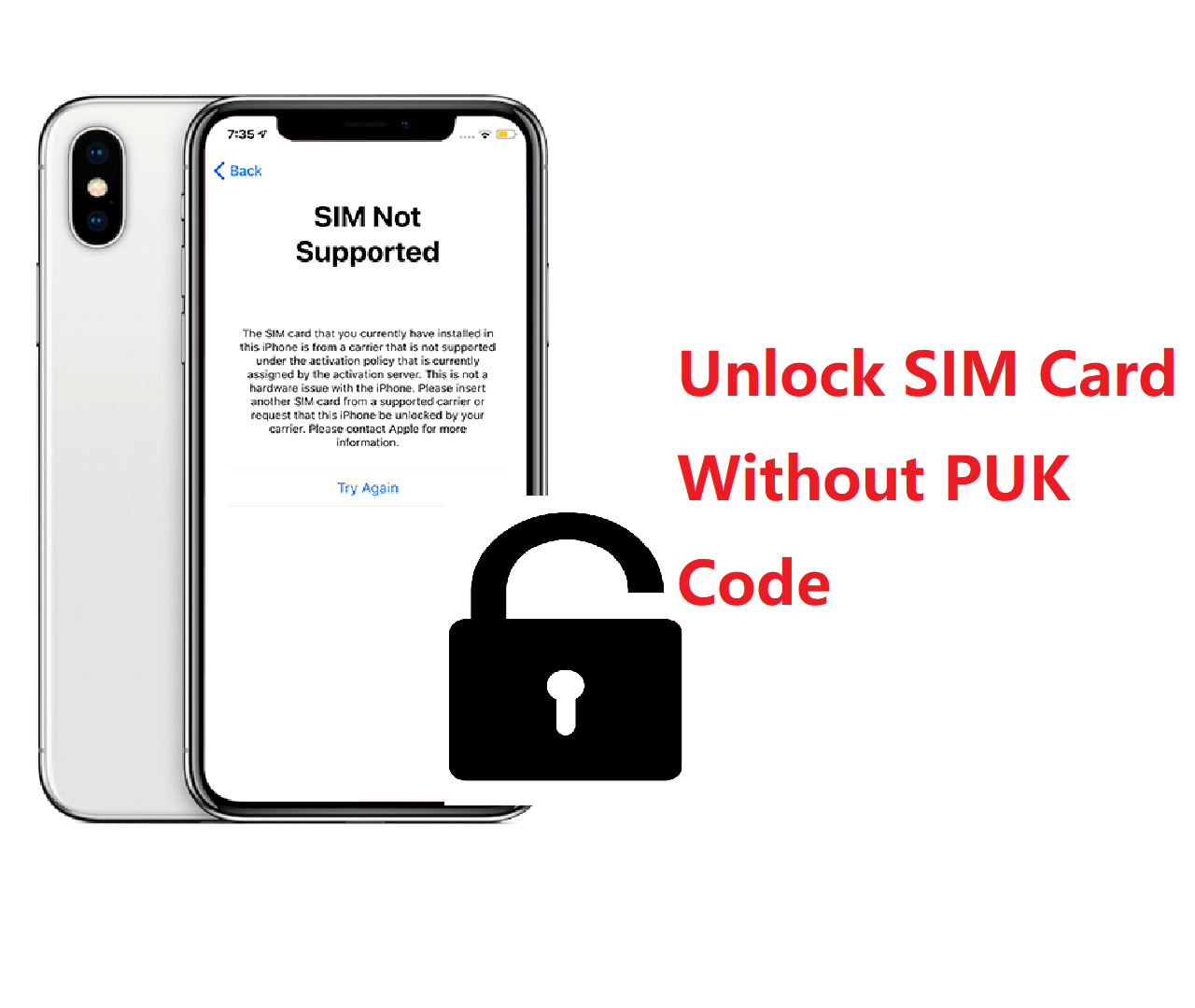 What is the code to unlock a SIM card?