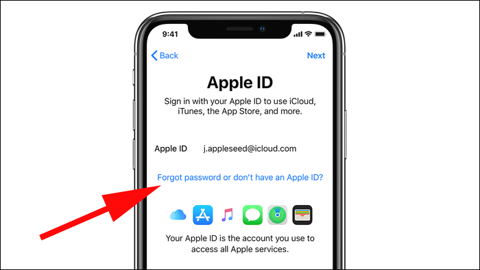 forgot password or dont have apple id