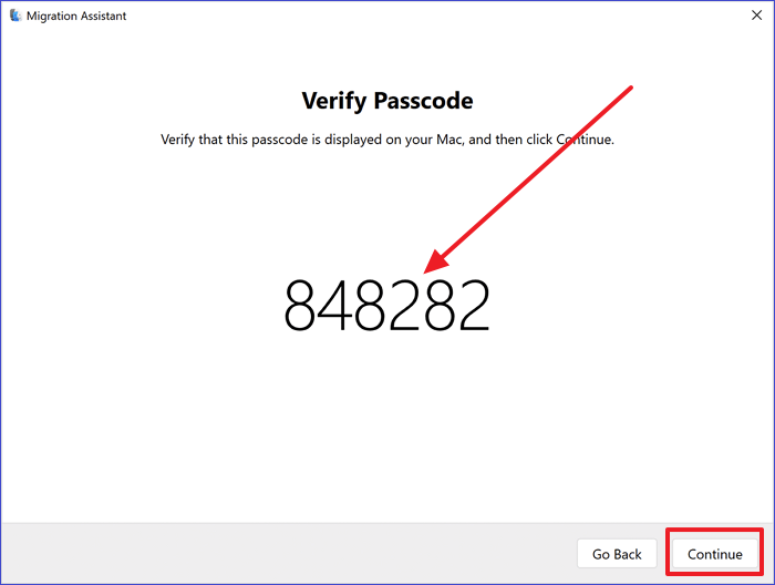 den Code bestätigen