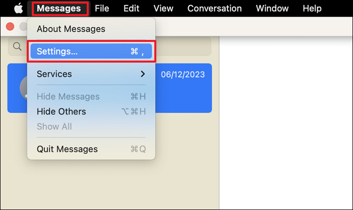 access the settings option on Mac