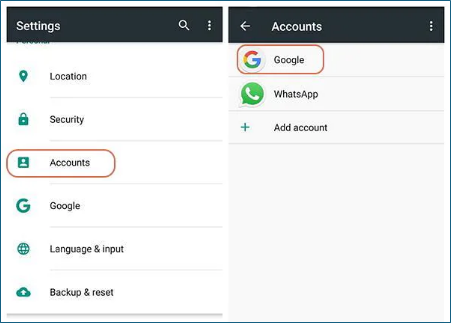 Aggiungi account Google Motorola