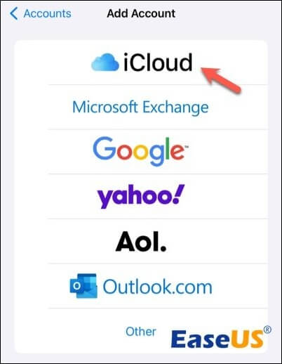 iCloud-Konto hinzufügen