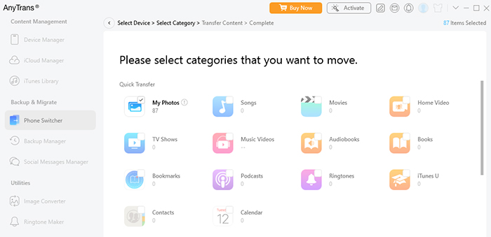 AnyTrans Phone Switcher