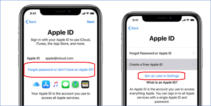 Set Up Later in Settings