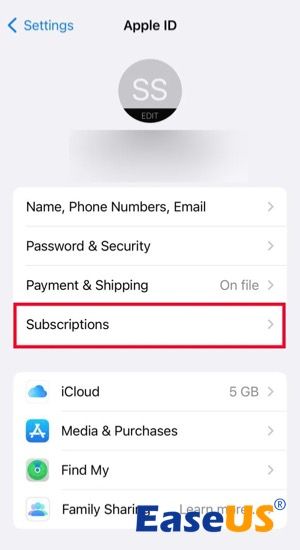 Assinaturas da Apple no iPhone