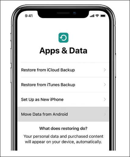 selecione o tipo de transferência