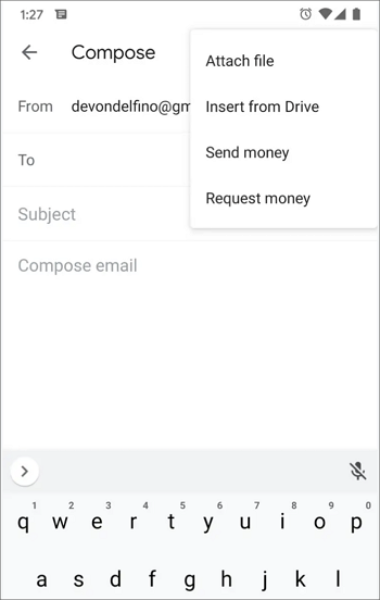 attach videos on email