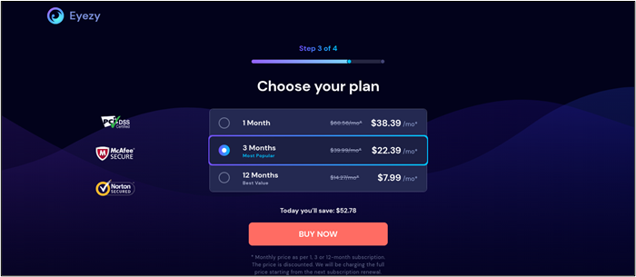 Buy Eyezy subscription