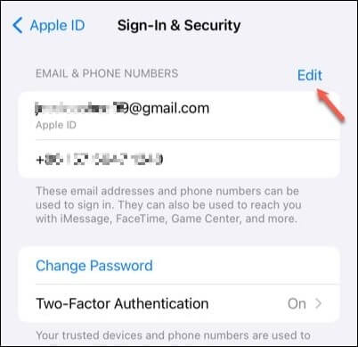 change Apple ID email address on iPhone