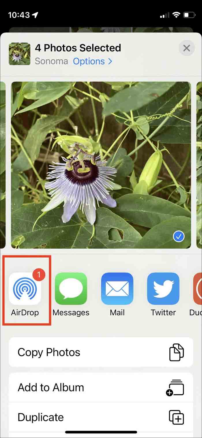 sélectionnez le largage