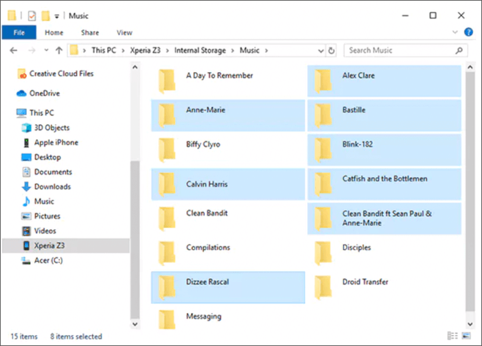 copy songs on a computer