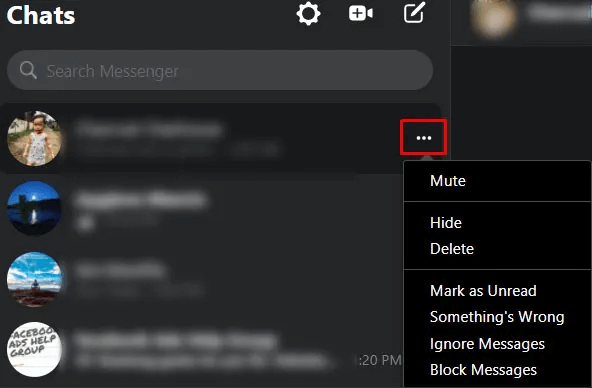 delete photos from messenger without scrolling on web