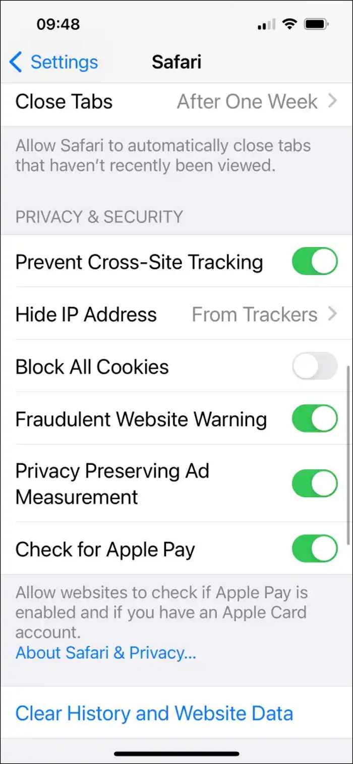 delete data and clear cache