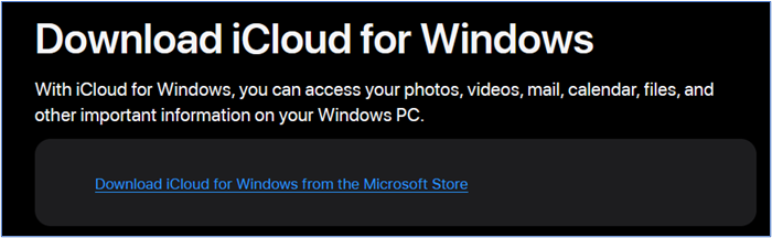 descarga icloud en tu pc windows