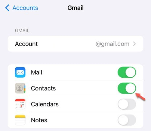 enable contacts